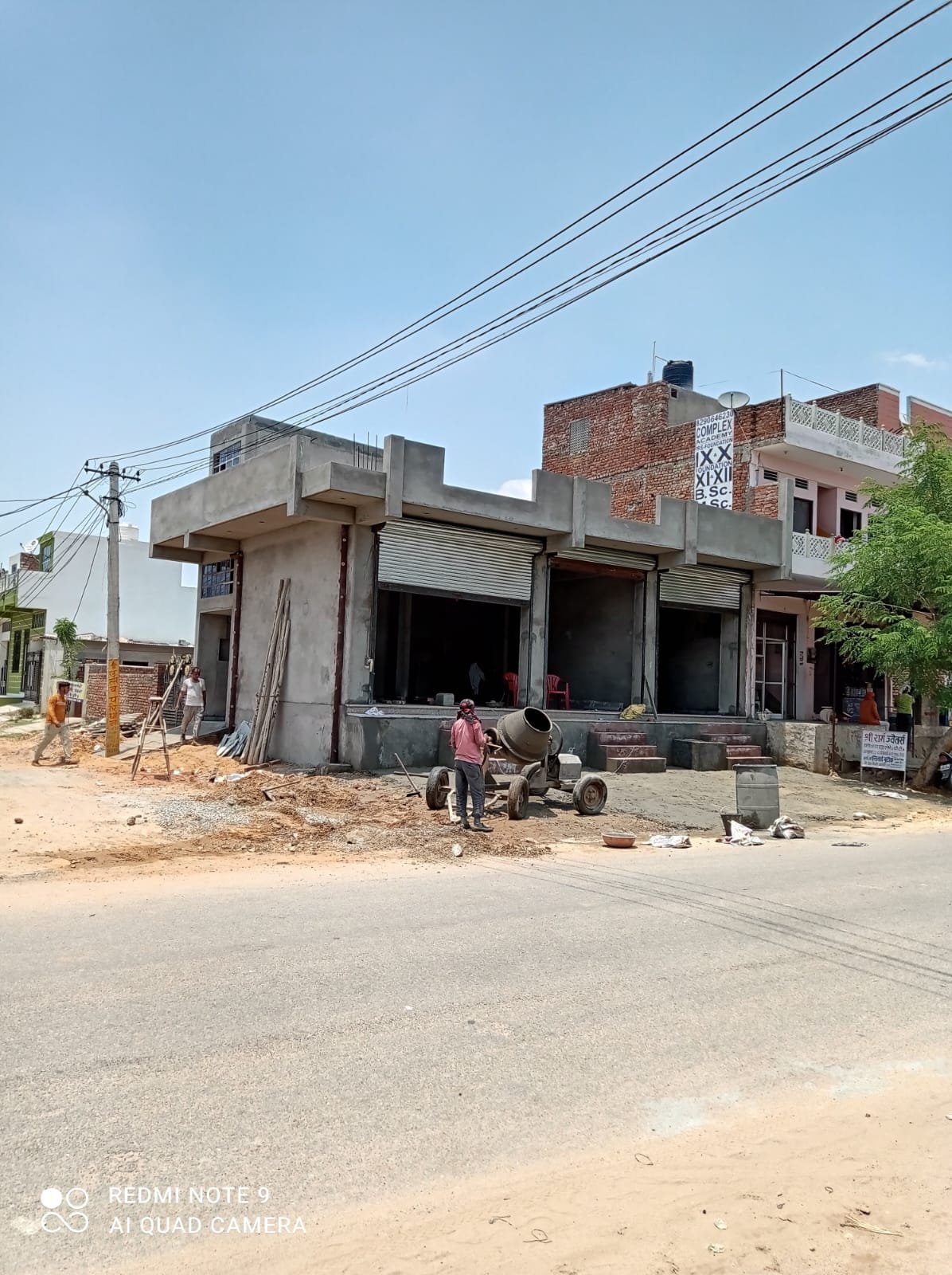 साइट पर नींव का लेआउट